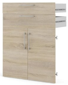 Dulap Modulo 89 x 40 x 113 cm, sertare și uși, stejar sonoma