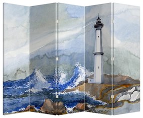 Paravan - Pictura farului (210x170 cm)