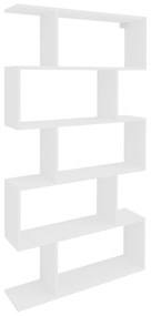 Biblioteca Kimo, 5 Casete, Alb, 90 x 20 x 160 cm