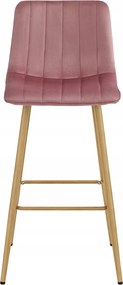 Scaun de bar POZZA VELVET, roz