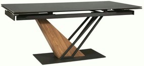 Masa extensibila moderna GENESIS, negru/stejar, 180/240x90x76 cm