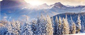Tablou - Peisaj montan în timpul iernii (120x50 cm)