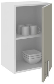 Corp Superior Karo, 1 Usa, Gri Lucios/Alb, MDF, 40 x 30 x 60 cm