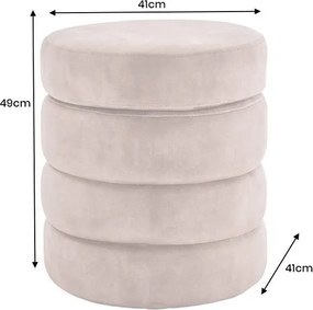 Bancheta cu spatiu de depozitare, Catifea Sampanie, VOQUE 50cm A-46688 VC