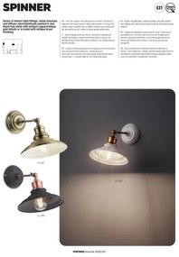 Redo 01-1290 - Aplică perete SPINNER 1xE27/42W/230V