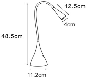 Lucide 18650/03/31 - Lampa de masa LED Lumina reglabila ZOZY 1xLED/3W/230V