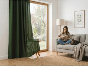 Perdea OXFORD LIGHT 140x270 cm, verde inchis Agatat: Rejansa