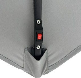 Umbrelă de soare reglabilă AVENBERG SUNNY LED 300, diametru 3M, gri