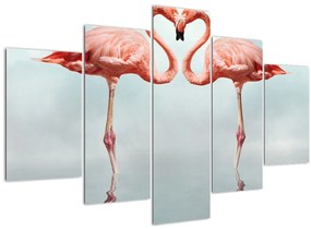 Tablou cu doi flamingo (150x105 cm)