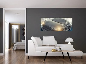 Tablou cu Audi - gri (120x50 cm)