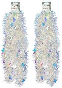 Ghirlanda de Crăciun bogată cu efect curcubeu Stars, 2 m, SET DE 2 BUCĂȚI