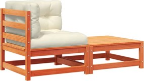 vidaXL Canapea colțar de gradină, cu perne și taburet