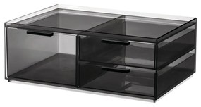 Organizator de baie negru mat pentru cosmetice din plastic reciclat – iDesign