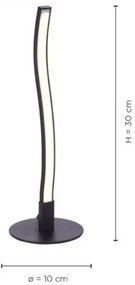 Lampă LED de masă WAWE LED/3W/230V neagră Leuchten Direkt 15128-18