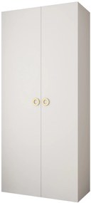 Dulap de haine 110 cm Carmela 50-1 (alb + Auriu). 1126682