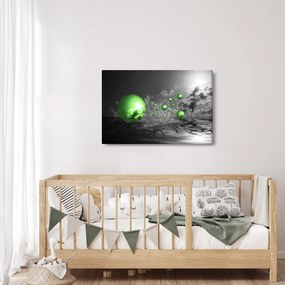 Tabloul bilelor verzi abstracte (90x60 cm)