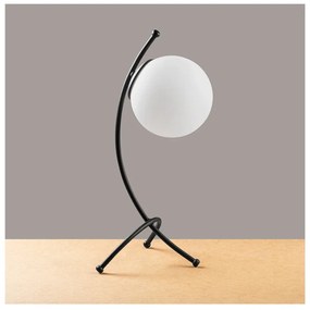 Veioză alb-negru cu abajur din sticlă (înălțime 43 cm) Yay – Opviq lights