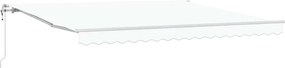 vidaXL Cort electric retractabil Alb 400 × 350 cm