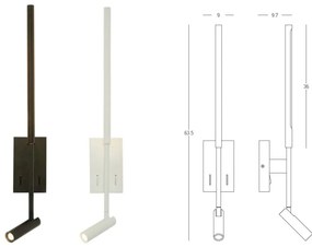 Aplica LED de perete stil minimalist Mija negru