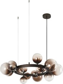 Brilagi - Lustră LED suspendată cu cablu MILLA 15xG9/3W/230V maro/maro fumuriu