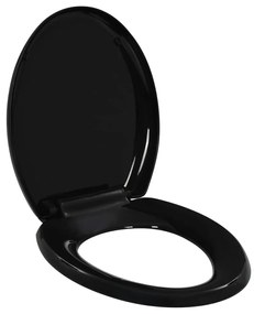 vidaXL Capac WC cu închidere silențioasă, eliberare rapidă, negru