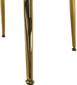Fotoliu în stil Art-deco, catifea Velvet bej/crom auriu, NOBLIN