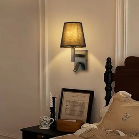 Lampă LED de perete Brilagi DEYA 1xE14/40W/230V + LED/3W negru