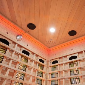 Infračervená sauna Kiruna150 s duálnou technológiou a drevom Hemlock