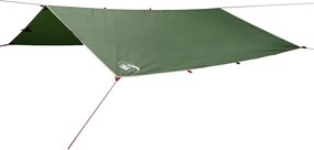 vidaXL Prelată de camping, verde, 300x294 cm, impermeabilă