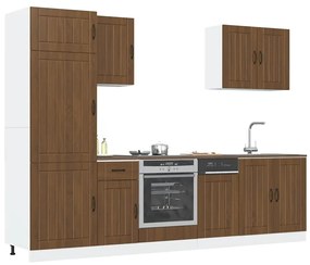 vidaXL Set dulap de bucătărie din 7 piese „Lucca” stejar maro lemn