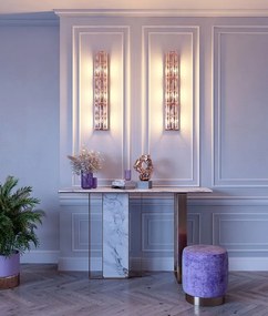 Aplica de perete design neoclasic Facet auriu, 75cm