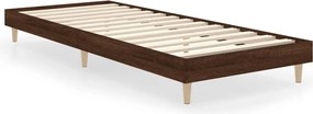 vidaXL Cadru pat fără saltea, stejar maro 75x190 cm lemn prelucrat