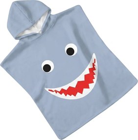 Poncho pentru copii VESELÝ POHLED albastru-gri Dimensiune: 60 x 120 cm