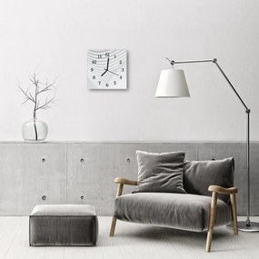 Ceas de perete din sticla pătrat Abstract Lines Art Gray