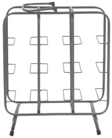 Suport pentru 9 sticle gri din metal, 40x23x47,5 cm, Rack Mauro Ferretti