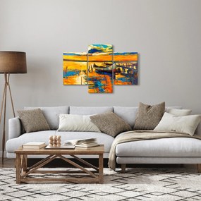 Tablou - Barca la apus de soare (90x60 cm)