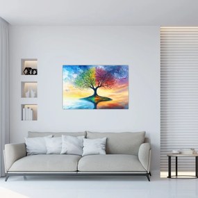 Tablou – Arbore pictat al anotimpurilor (90x60 cm)