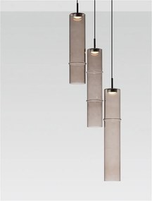 Lustra moderna cu 3 pendule LED, Metal, Sticla, Moca, SANO