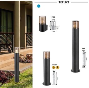 Stalp mic pentru iluminat exterior design modern IP44 Teplice