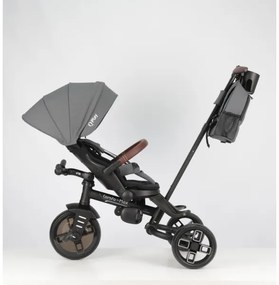 QPlay - Tricicletă 7 în 1 pentru copii COMFO MAX, gri