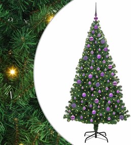 vidaXL Brad de Crăciun artificial Verde 180 cm PVC și Oțel și Plastic