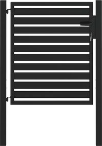 vidaXL Poarta de gradina incuiabil neagra 100x100 cm aluminiu