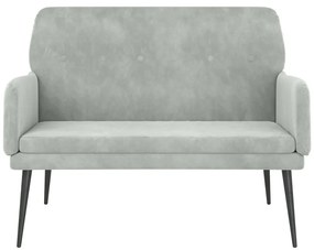 Banca, gri deschis, 108x79x79 cm, catifea