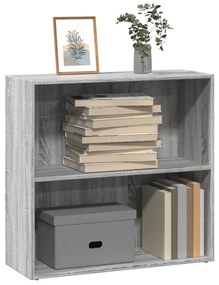 vidaXL Bibliotecă, gri sonoma, 80x30x77 cm, lemn prelucrat