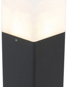 Lampă de exterior pe picior neagră cu abajur opal alb 50 cm - Denmark