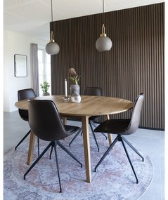 Masă de dining rotundă extensibilă din lemn de stejar ø 118 cm Metz – House Nordic