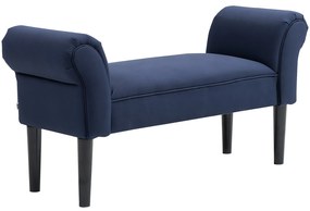 HOMCOM Băncuță capitonată pentru dormitor și hol, până la 130 kg capacitate de suport, 102 x 36 x 51 cm, Albastru | Aosom Romania