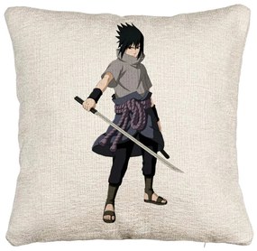 Perna Decorativa Canapea cu Nsruto Sasuke, 40x40 cm, Cu fermoar