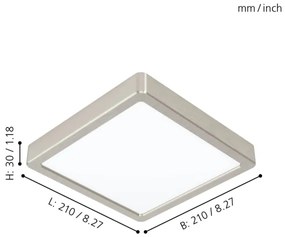 Eglo 99253 - Plafonieră LED FUEVA 5 LED/16,5W/230V