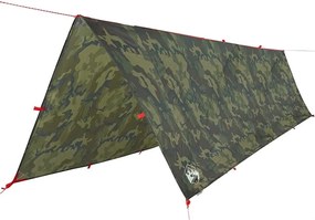 vidaXL Prelată de camping, camuflaj, 506x306 cm, impermeabilă